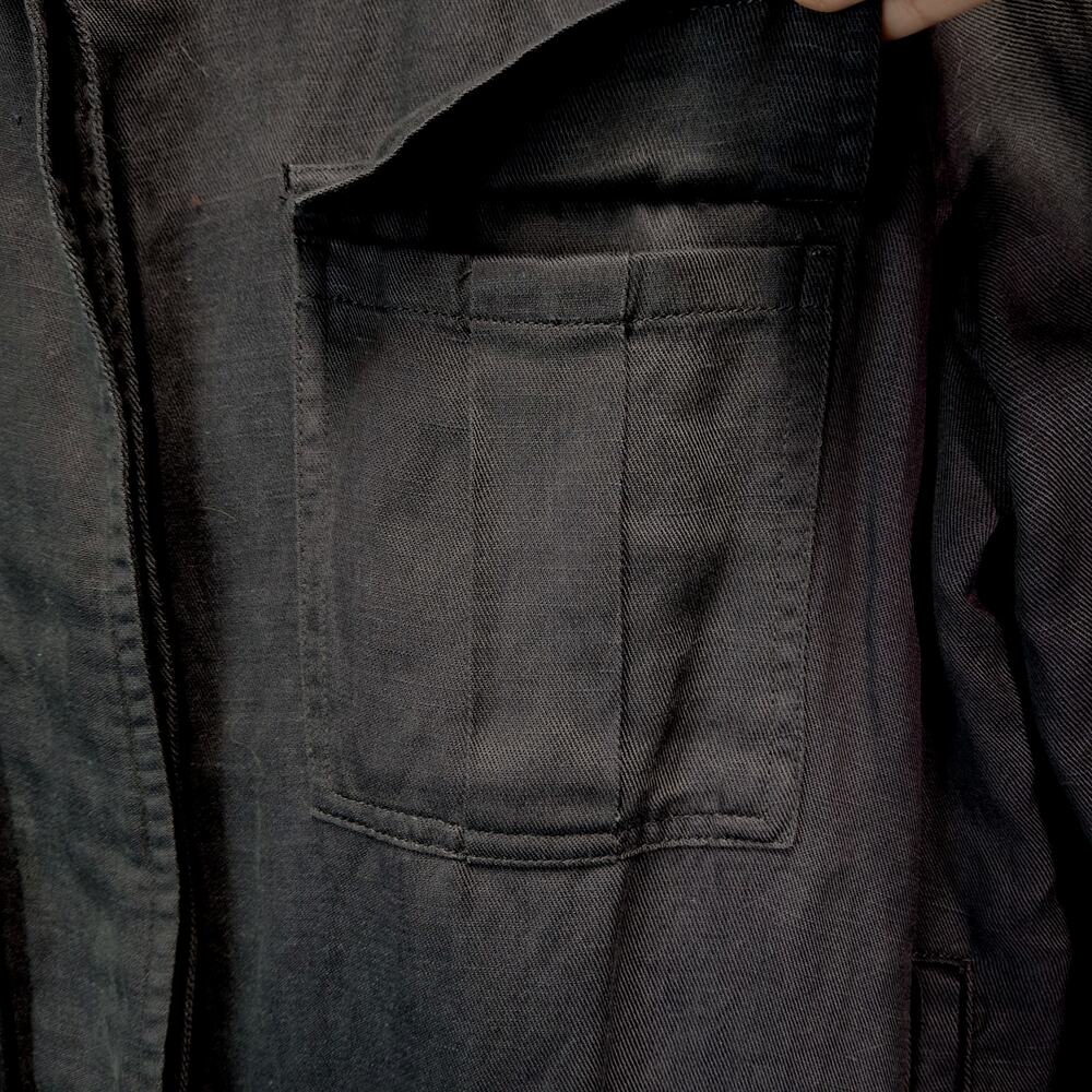 Rails Rowen Utility Jacket Star Embroidered Lyocell Linen Small S Grey Gray - Picture 6 of 14